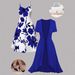 Plus Size Women's Floral Pattern Slip Dress And Long Cardigan Two Piece Set Elegant Spring/Autumn Clothing_ecoleips.com