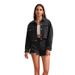 Women's Clothing Retro Wash Denim Jacket Loose Fit Versatile Boyfriend Style Short Sleeves Breathable Casual Outerwear_ecoleips.com
