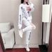 Women's Oversized Lounge Set – Trendy Streetwear Hoodie & Jogger Pants (S-2XL, Black/White) | Korean-Inspired Dancewear_ecoleips.com