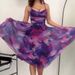 Women's Clothing Mesh Vacation Leisure Waist Sexy Perspective Large Swing Sling Wrap Chest Party Dress_ecoleips.com