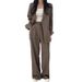 Women's Korean Style Blazer Set, Modern Office Wear Jacket And Pants, Tailored Fit For Spring Professional Chic_ecoleips.com