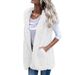 Women's Bubble Fleece Hooded Vest Sleeveless Open Front Cardigan - Oversized Casual Layering Piece For Autumn & Winter_ecoleips.com