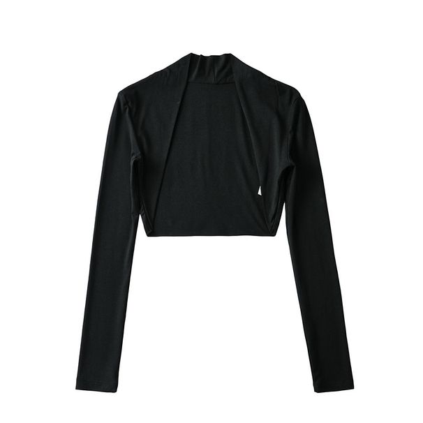 ISN Blogger Sun Protection 2026 Autumn New European And American Street Style Short Long-sleeve Top Women's Cardigan_ecoleips.com