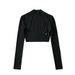 ISN Blogger Sun Protection 2026 Autumn New European And American Street Style Short Long-sleeve Top Women's Cardigan_ecoleips.com