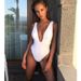 Cross-Border Beach Deep V Monokini Pure Color Bikini Waist-Cinching Swimsuit 2019 New Style Sport/ Yoga/ Fitness/ Fans Goods_ecoleips.com