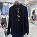 Women's European Style Long Sleeve Shirt Heavy Metal Button Design Loose Fit Versatile Fashionable Top for Spring Autumn_ecoleips.com