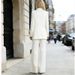 White Belted Suit Trousers Set Two Piece Celebrity Style_ecoleips.com