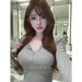 Slim Fitting Sexy Alluring Half Open Neckline Top Slightly Sheer Design Stylish Base Layer Women's Clothing_ecoleips.com