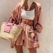 Women's Clothing Spring And Summer New Fashion Printed Loose Tops And Shorts_ecoleips.com