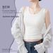 Ribbed Camisole For Women, Covers Side Breasts, Prevents Exposure, Slim Fit, Can Be Worn As An Outer Layer_ecoleips.com