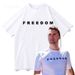 Freedom Charlie Kirk T-shirt Cotton Loose Casual Female/Male Tshirts Unisex Streetwear America American Fashion Women T Shirts_ecoleips.com