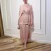 Women's Clothing Solid Color Lace Waist Top Temperament Fishtail Hip Skirt Suit_ecoleips.com