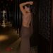 Elegant Sexy Women's Slim Fit Bodycon Dress Halter Neck Solid Color Long European American Style Cross Border Simple Design_ecoleips.com