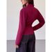 Autumn French-Style Solid-Color Long-Sleeved Shirt With Waistband For Slimming Effect, Wholesale Ice-Vein Crepe Lined Sh_ecoleips.com