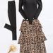 Muslim Swimsuit Summer Long Sleeve Beach Leopard Print Three Piece Swimsuit Women's Sun Protection Style Swimwear_ecoleips.com