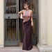 New 2025 Women's Slim Fit Patchwork Dress round Neck Sleeveless Elegant Hollow out Design for European And American Export_ecoleips.com