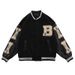 Women's Varsity Baseball Bomber Jacket Hip Hop Harajuku Style Bone Pattern Fashion Outerwear For Ladies_ecoleips.com
