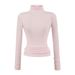 Tencel Women's High Neck Slim Fit Long Sleeve T-Shirt – Soft, Breathable & Versatile Basic Top For Everyday Elegance_ecoleips.com