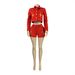 Women's Clothing Women's Y2K Two Piece Set Button Down Printed Embroidered Stretch Denim Jacket And Shorts Fashion Style_ecoleips.com