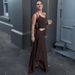 Summer Style Women's Halter Neck Suspender Dress Solid Color Backless with Irregular Slit for Cross Border E-commerce in Europe And America_ecoleips.com