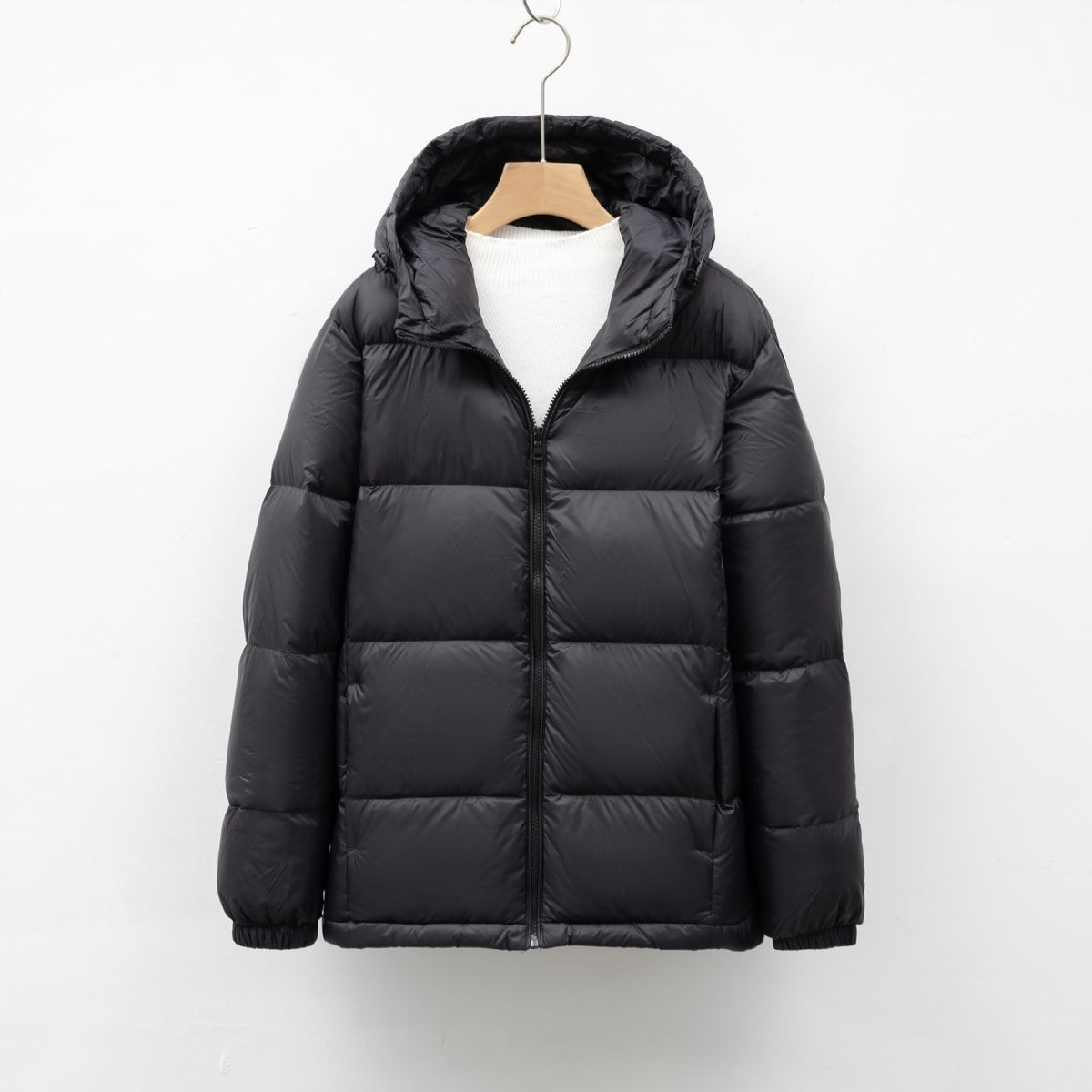 Pinghu Chixin New National Standard 90 Down Women's Winter Hooded Windproof Casual Versatile Puffer Jacket Cold-Proof_ecoleips.com