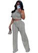 Women's Summer Two Piece Suit Sleeveless Printed Wide Leg Trousers Style Fashion For Women_ecoleips.com