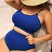 2026 Foreign Trade Order European And American New Style Solid Color Swimwear For Plus-size Women, Sexy Bikini, In-stock_ecoleips.com