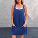 K New Denim Shoulder Strap Dress For Women, Fashionable Casual Dress For Women_ecoleips.com