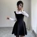 Women's ClothingCasual Square Neckline Solid Color Sleeveless Mini Dress European And American Solid Color Corset Women's Dress Cross Border Hot Sale_ecoleips.com
