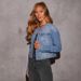 Retro Streetwear Denim Jacket – Cropped Slim Fit Women's Spring Jacket (Blue, S-2XL)_ecoleips.com