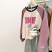 American-style Real-shot Color-blocking Knitted Long-sleeve Sweatshirt For Women, Early Autumn Thin Loose-fitting_ecoleips.com