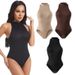 New Cross-border Model With Snap Buttons, High Elasticity, Skin-friendly, Waist-slimming Shapewear, Round-neck Plus-size_ecoleips.com