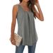 Women's Solid Color Crew Neck Swallowtail Vest T-Shirt Style Summer Fashion Discounted_ecoleips.com