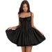 Cross-Border 2025 Spring Summer New European And American Sexy Women's Lace Patchwork Waist-Cinching Camisole_ecoleips.com