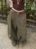 Women's Clothing Retro Washed Denim Jeans Loose Boyfriend Style Floor Length Pants Spring Autumn Fashion Solid Color England Style_ecoleips.com