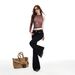 American-style Spicy Girl Low-waist Flared Jeans For Women, Vintage Stretch Bootcut Pants, Spring Edition Slim-fit_ecoleips.com