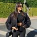 2025 Fashion Versatile New Soft Bomber Jacket Jacket Women's Clothing_ecoleips.com