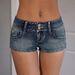 Women's Y2K Low Waisted Denim Shorts European American Style Retro Washed Double Button Super Short Hot Pants_ecoleips.com