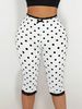 Women's Fashion Polka Dot Print Camisole Top And 7/8 Pants Set European American Style Waist Lifting Design Sexy Outfit_ecoleips.com