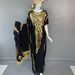 RM002 Muslim Rayon Gold Foil Robe Large Headscarf Set One Size_ecoleips.com