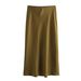 European & American Style Women's Silk Satin Midi Skirt Fashionable Versatile Ankle-Length Ball Gown For Summer 8534899_ecoleips.com