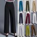Women's High-Waisted Wide-Leg Pants Spring/Summer Casual Loose Fit Bottoms Sold Independently_ecoleips.com
