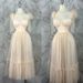 "Elegant Tulle Layered Dress – Romantic A-Line Midi Dress With Sheer Detail_ecoleips.com