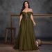 plus Size Elegant Fashionable Long Evening Gown European American Style Embroidered Slit a Line Slim Fit for Banquets Balls_ecoleips.com