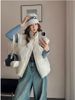Aria Basics 2025 Cross-Border European And American New Women's Solid Color Zipper Pocket Cotton Vest Fashion Stand Collar Elegant_ecoleips.com