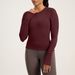 Women's Clothing Round Neck Yoga Wear Pilates Fitness Long Sleeved Top T Shirt_ecoleips.com