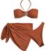 Aria Basics Cross-Border Foreign Trade Two-Piece Sexy Strapless Hot-Selling Three-Piece Bikini Swimsuit Women's Set European And_ecoleips.com