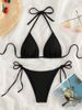 Women's Clothing Bikini Swimsuit Solid Color Sexy Bikini Split Swimsuit_ecoleips.com