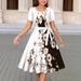 2025 New Foreig Trade Model Europea Ad America Cross-Border Amazo Fashioable Commutig Floral Prit Dress For_ecoleips.com