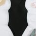 Women's Clothing Black One-Piece Backless Fashionable Swimwear Versatile Bikini_ecoleips.com